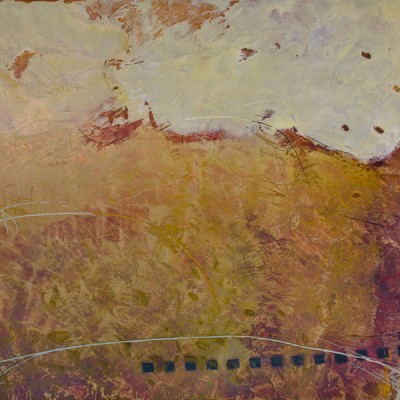 Impulse<br>36" x 48", Mixed Medium: Plaster/Cement, Acrylic, & Oil on Board