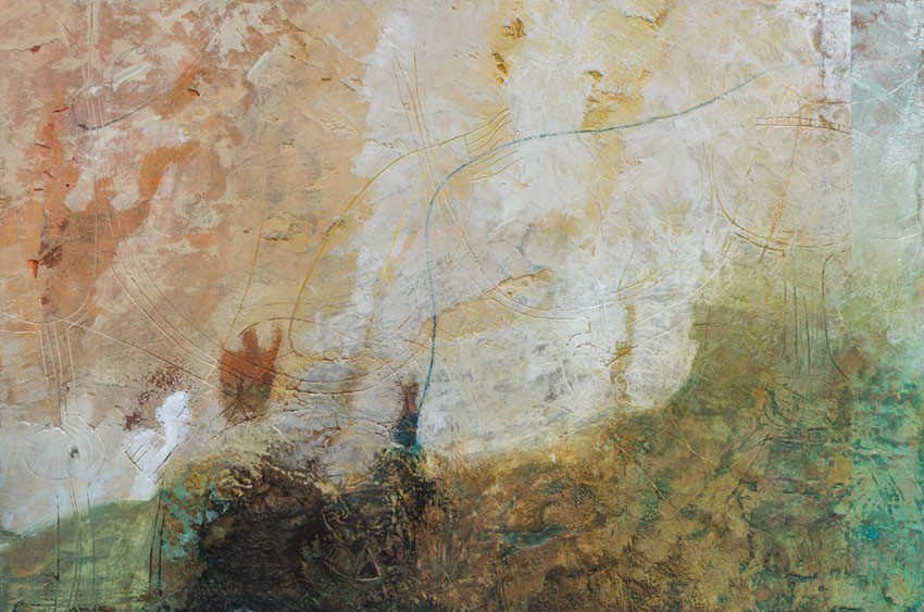 Wise Enough<br>48" x 72", Mixed Medium: Plaster/Cement, Acrylic, Oil & Wax on Board